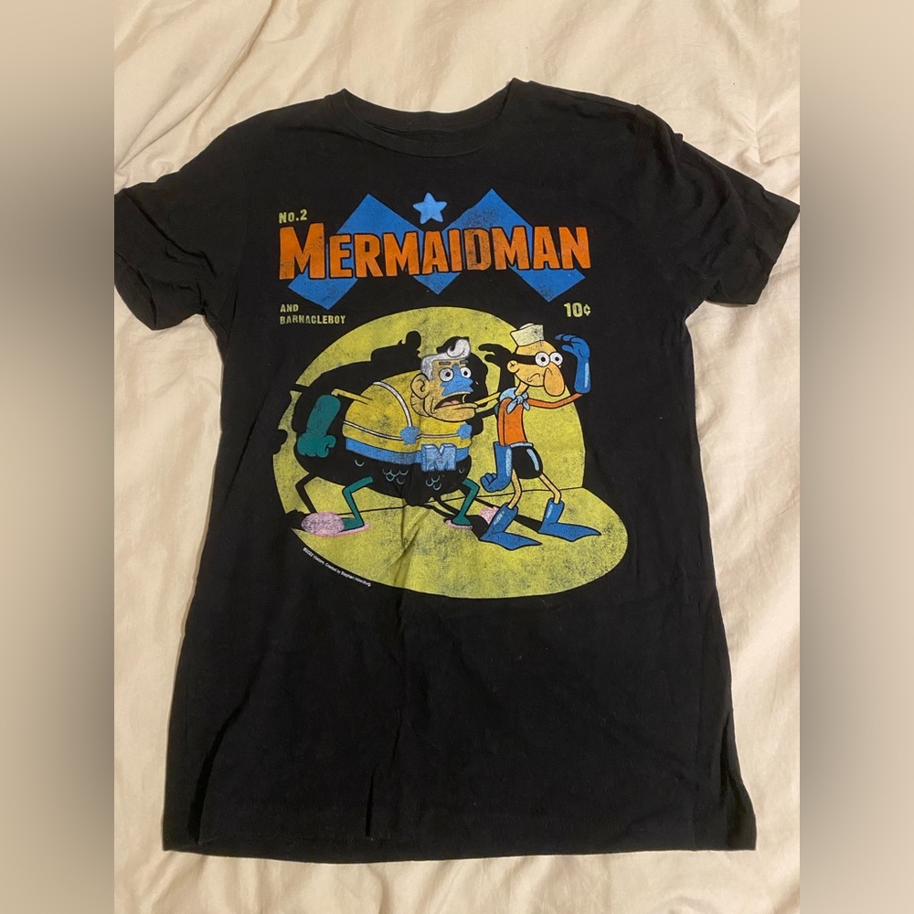 Mermaid Man & Barnacle Boy Spongebob Short Sleeve Shirt
